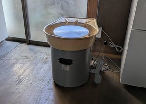電動ろくろの設置例